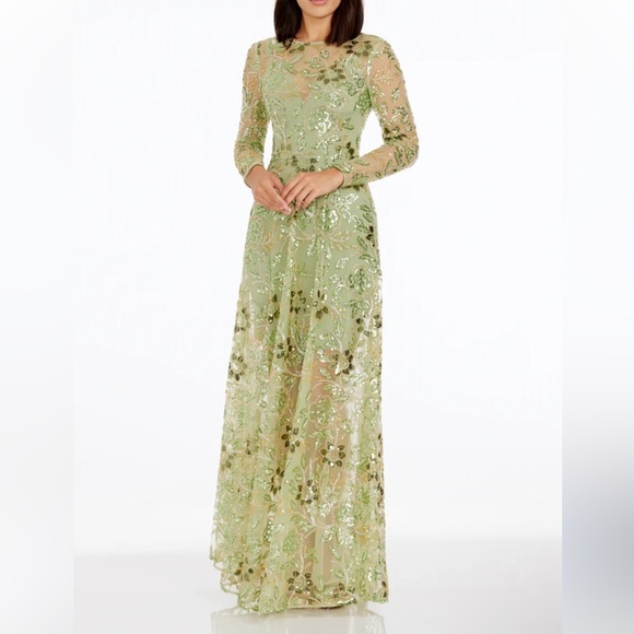 Dress The Population Ava Dress in Sage Multi - Size XS - Picture 1 of 9